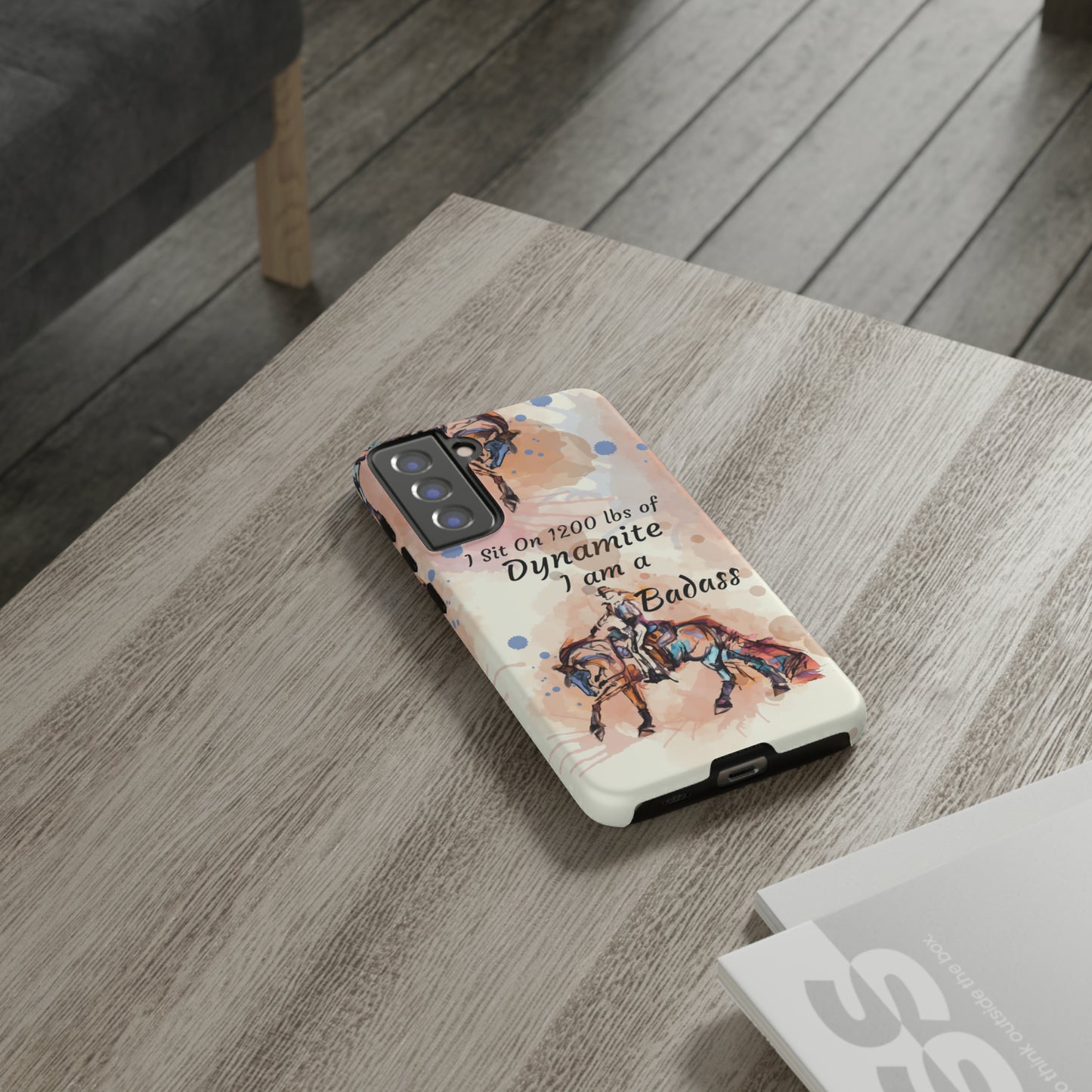 Swearing Western Watercolor Horse Horse Lover Gift Study Tough Case Phone Case.
