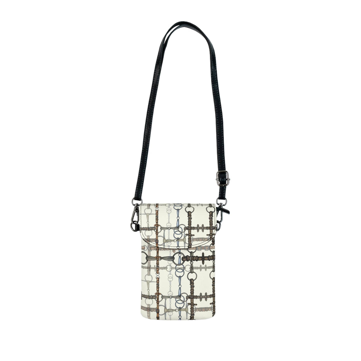 Snaffle Bit Ivory Cell Phone Wallet Purse