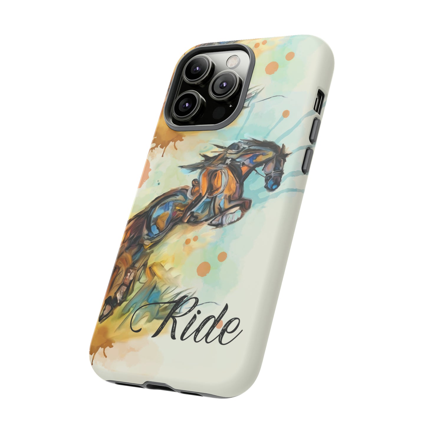 Water color Hunter Jumper Horse arena Study Tough Case Phone Case.