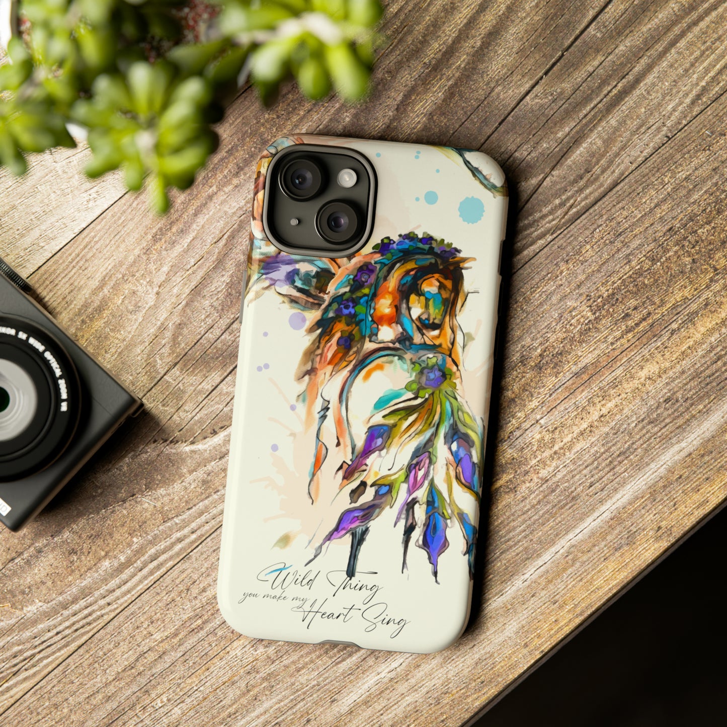 Watercolor Horse Horse Lover Gift Study Tough Case Phone Case.