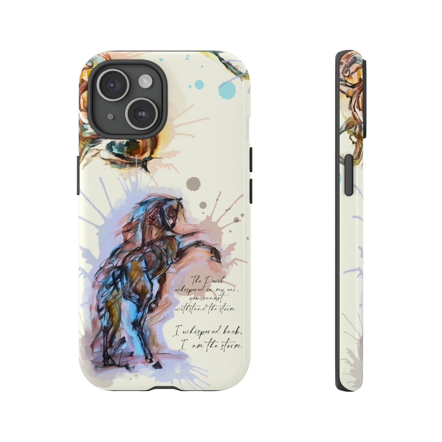 Inspirational Watercolor Horse Horse Lover Gift Study Tough Case Phone Case.