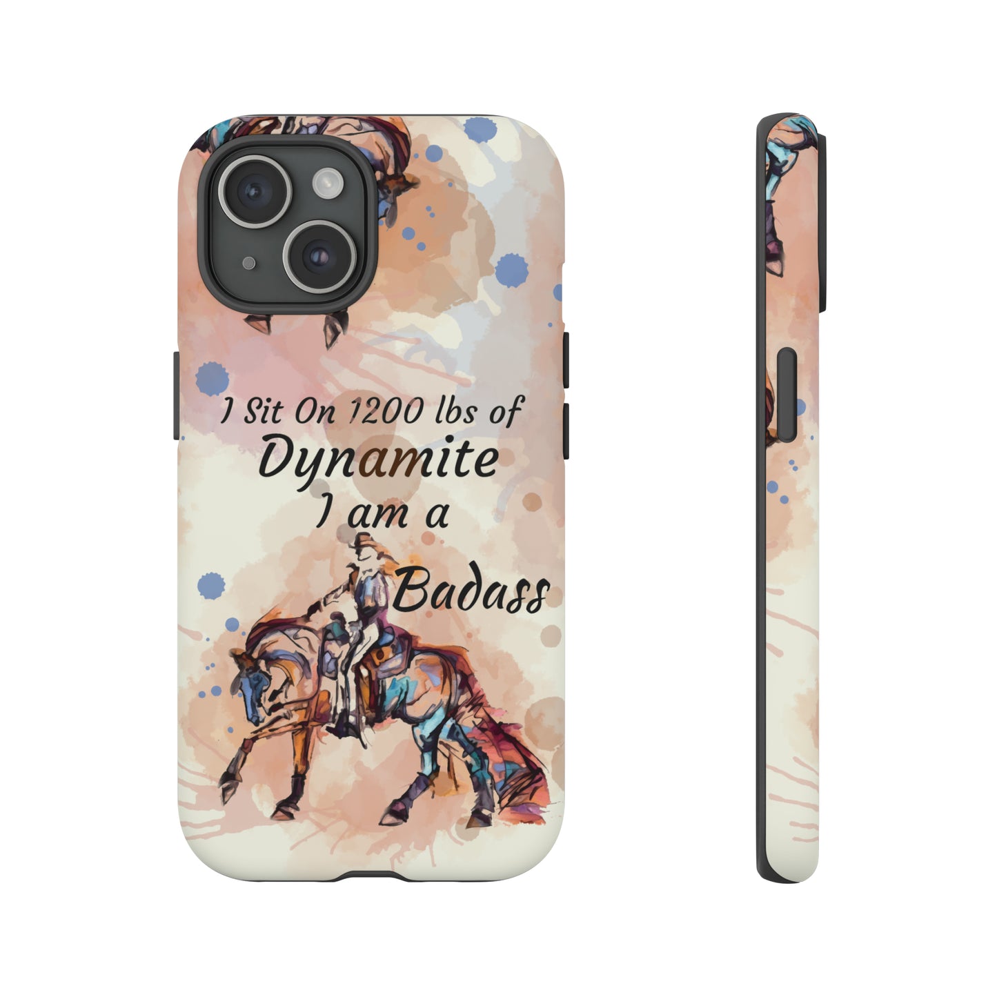 Swearing Western Watercolor Horse Horse Lover Gift Study Tough Case Phone Case.