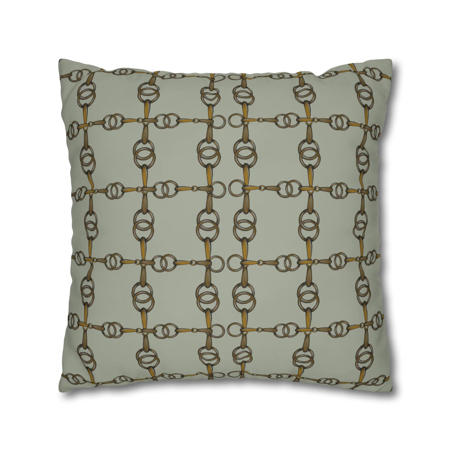 Green Linear Bits Double Sided Equestrian Chaos Bit Pillow Case