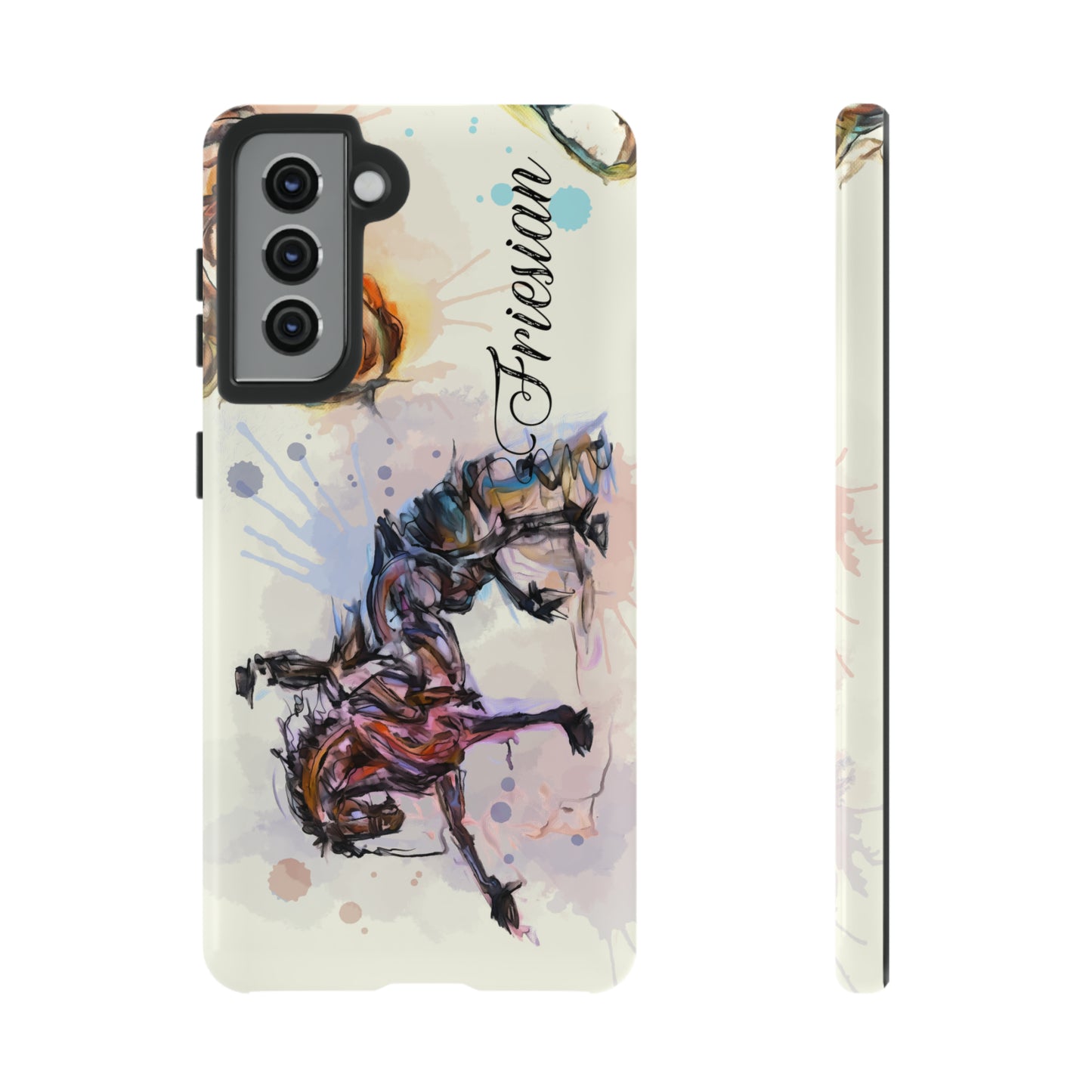 Friesian Watercolor Horse Horse Lover Gift Study Tough Case Phone Case.