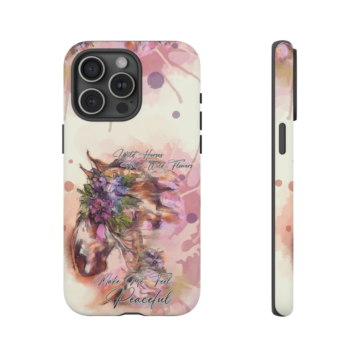 Romantic Equestrian Watercolor Horse Horse Lover Gift Study Tough Case Phone Case.