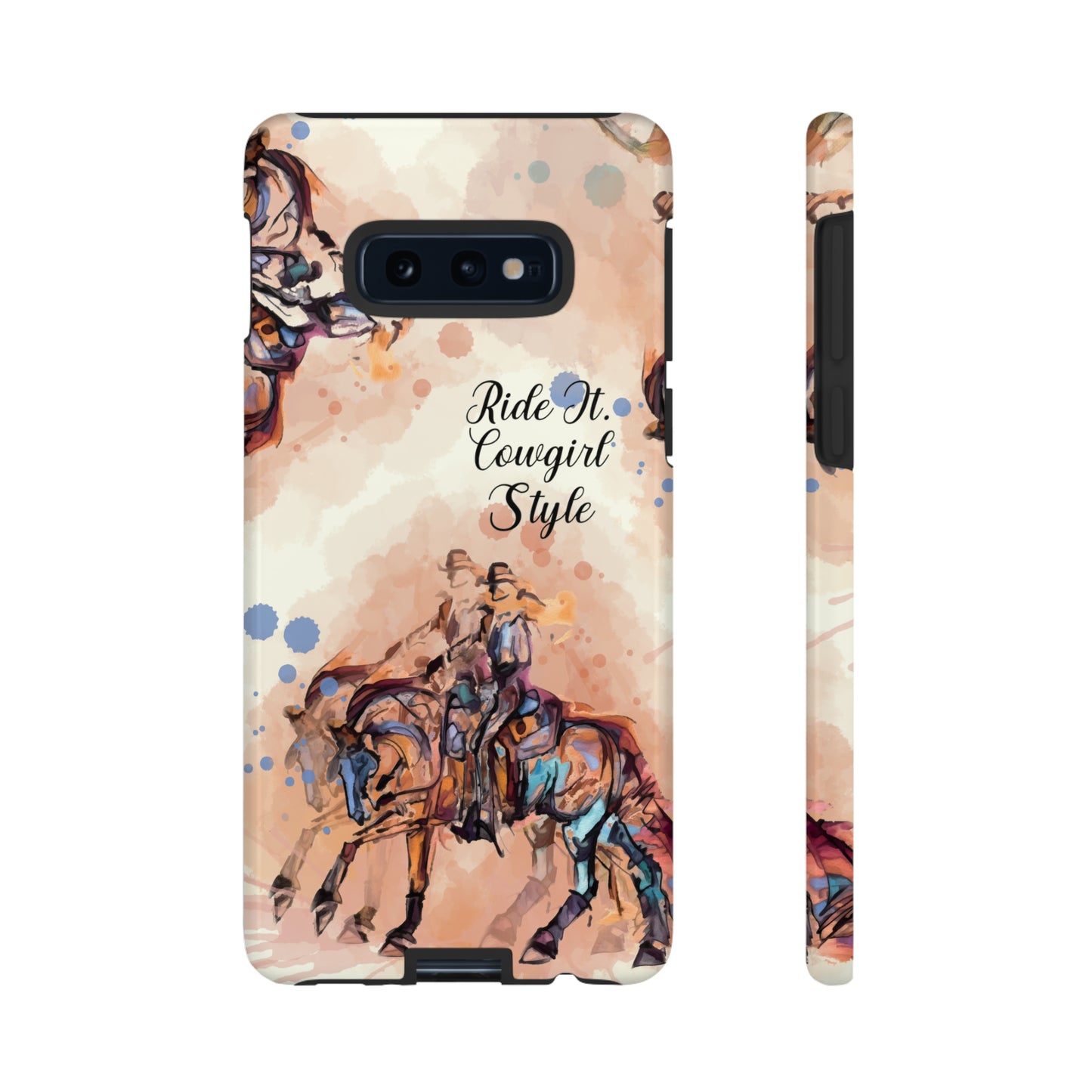 Raunchy Western Horse Watercolor Horse Horse Lover Gift Study Tough Case Phone Case.