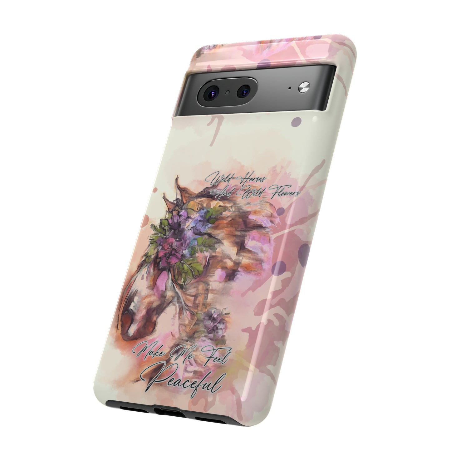 Romantic Equestrian Watercolor Horse Horse Lover Gift Study Tough Case Phone Case.