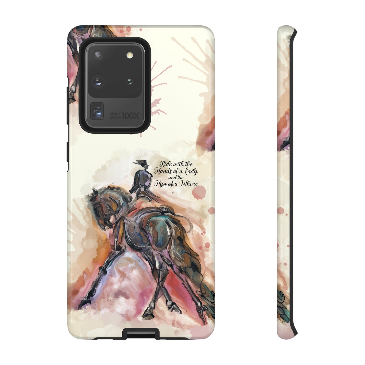 Raunchy Dressage Watercolor Horse Horse Lover Gift Study Tough Case Phone Case.