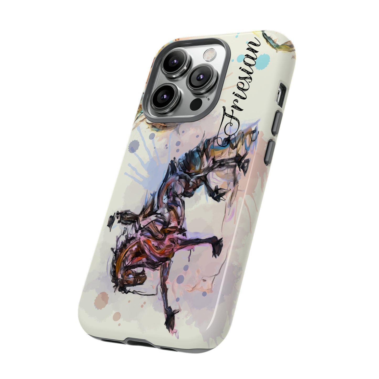 Friesian Watercolor Horse Horse Lover Gift Study Tough Case Phone Case.