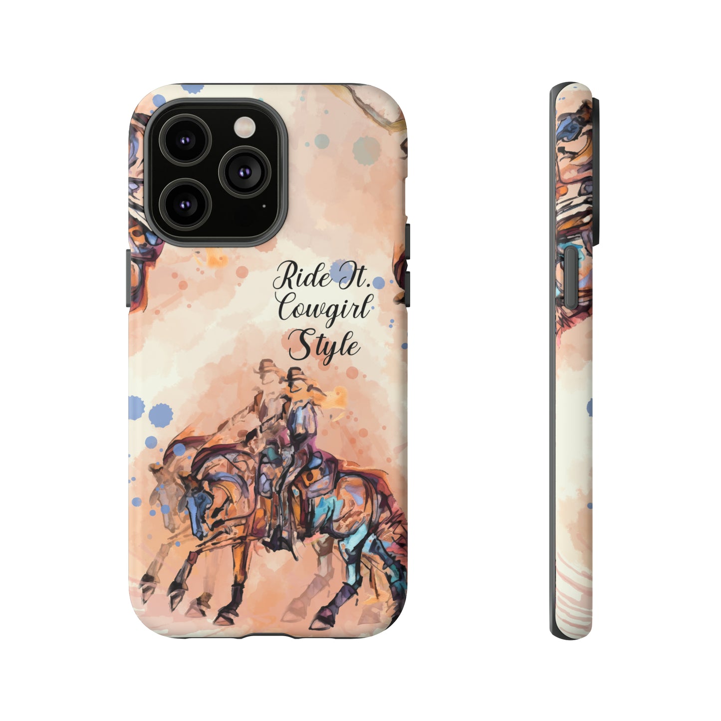 Raunchy Western Horse Watercolor Horse Horse Lover Gift Study Tough Case Phone Case.
