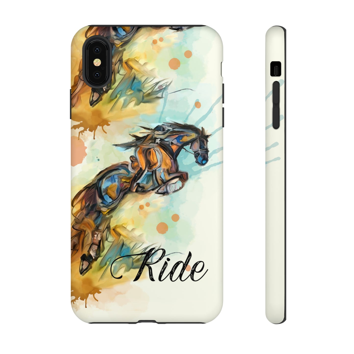 Water color Hunter Jumper Horse arena Study Tough Case Phone Case.