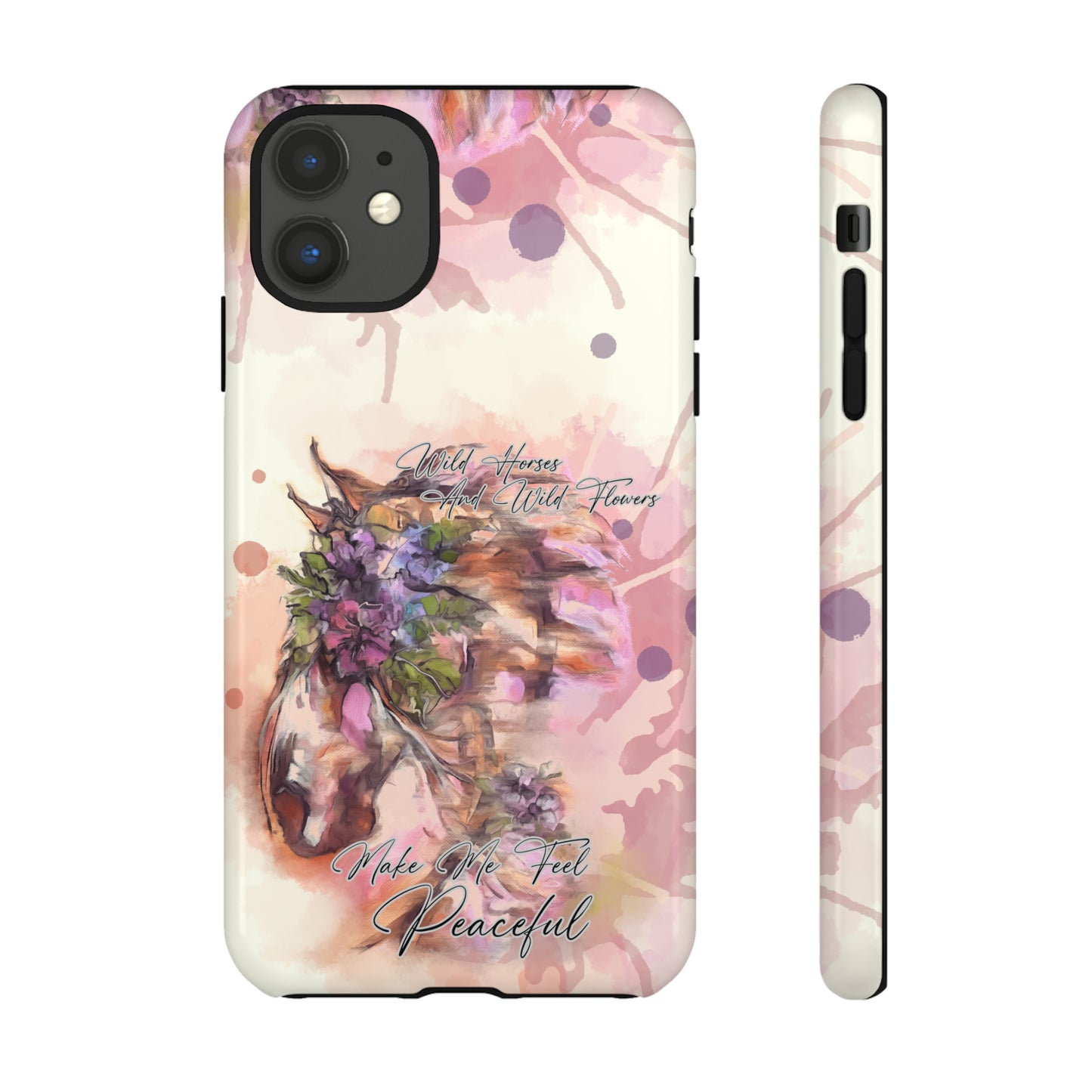 Romantic Equestrian Watercolor Horse Horse Lover Gift Study Tough Case Phone Case.