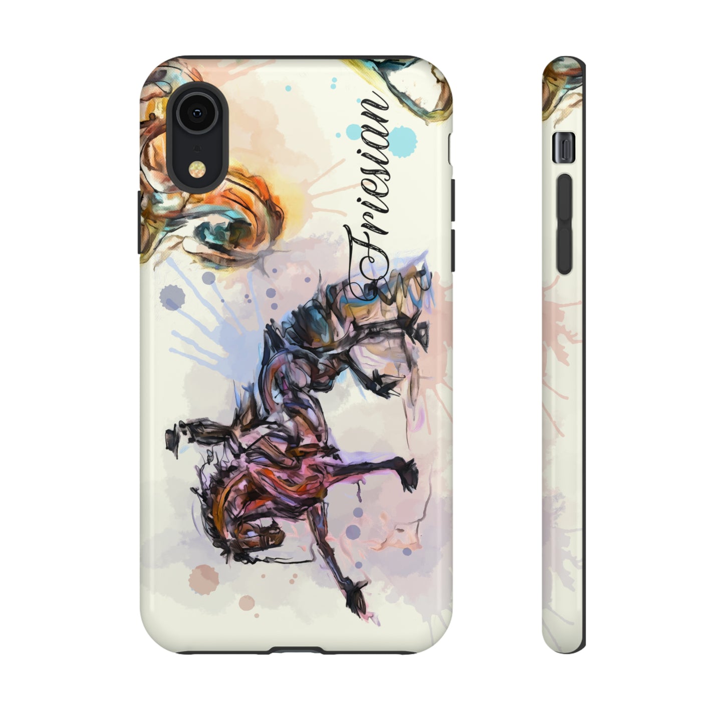 Friesian Watercolor Horse Horse Lover Gift Study Tough Case Phone Case.