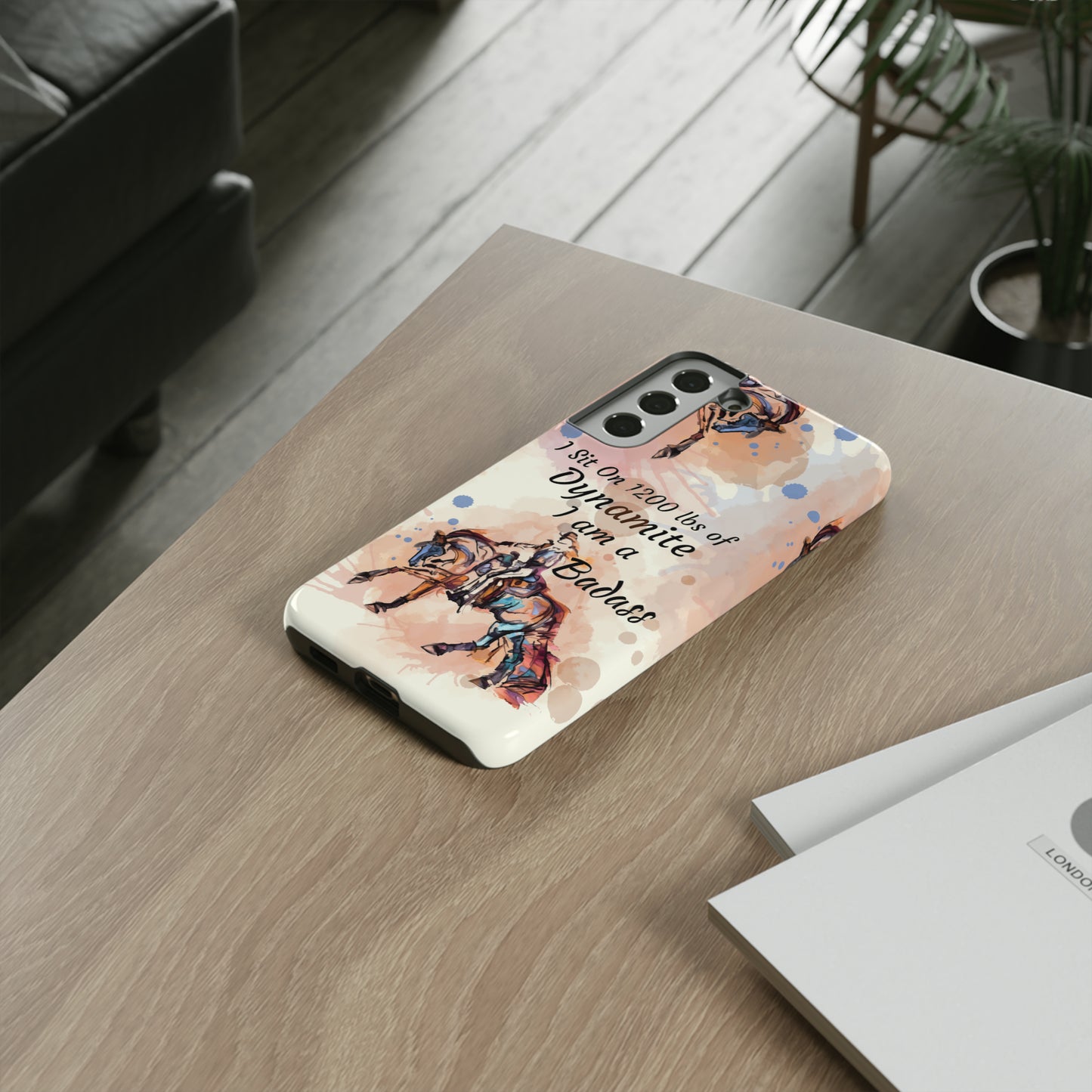 Swearing Western Watercolor Horse Horse Lover Gift Study Tough Case Phone Case.