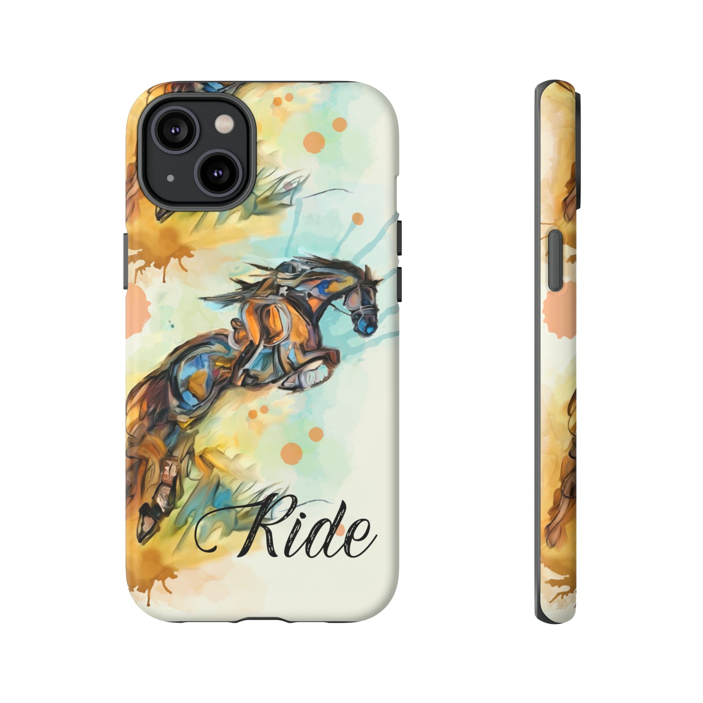 Water color Hunter Jumper Horse arena Study Tough Case Phone Case.
