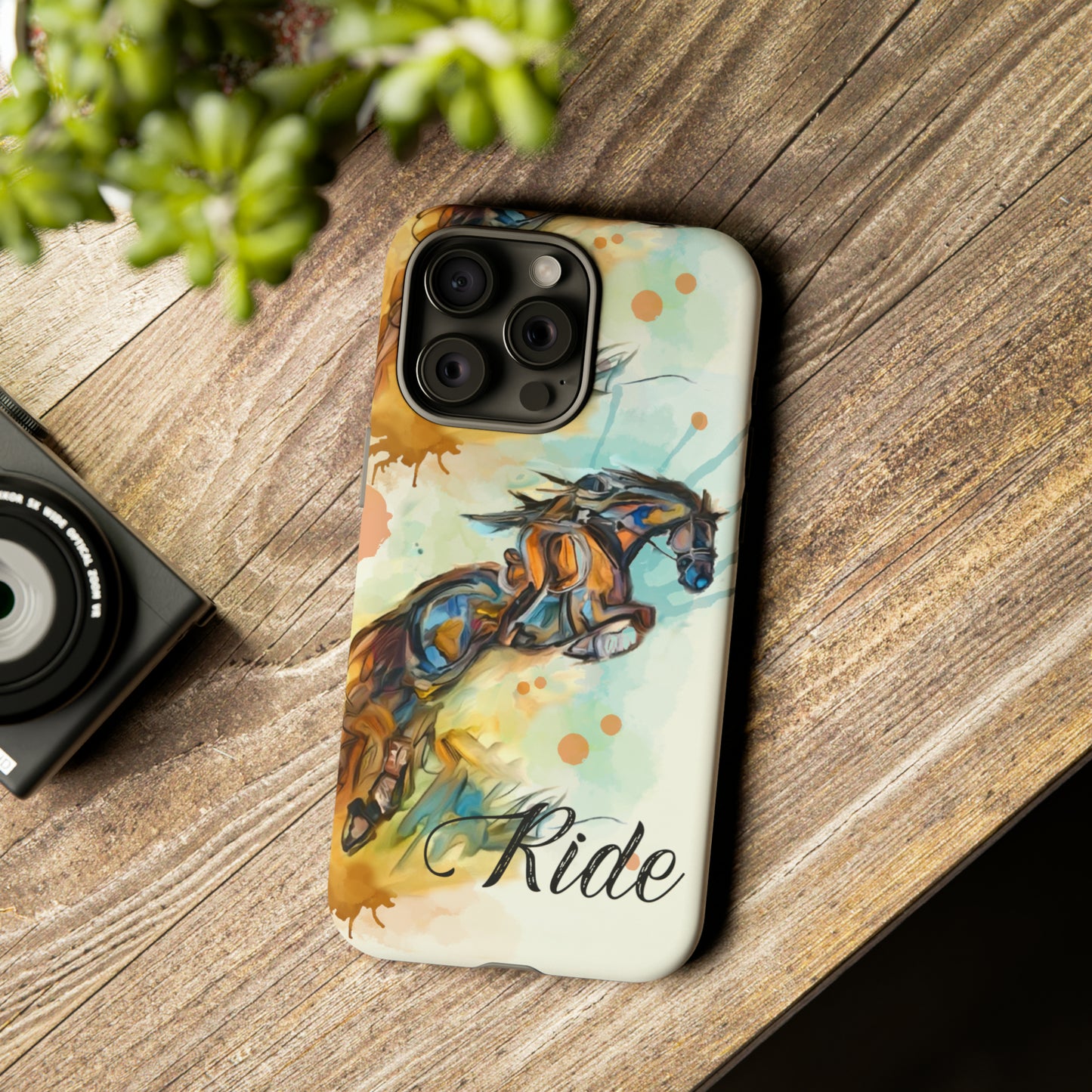 Water color Hunter Jumper Horse arena Study Tough Case Phone Case.