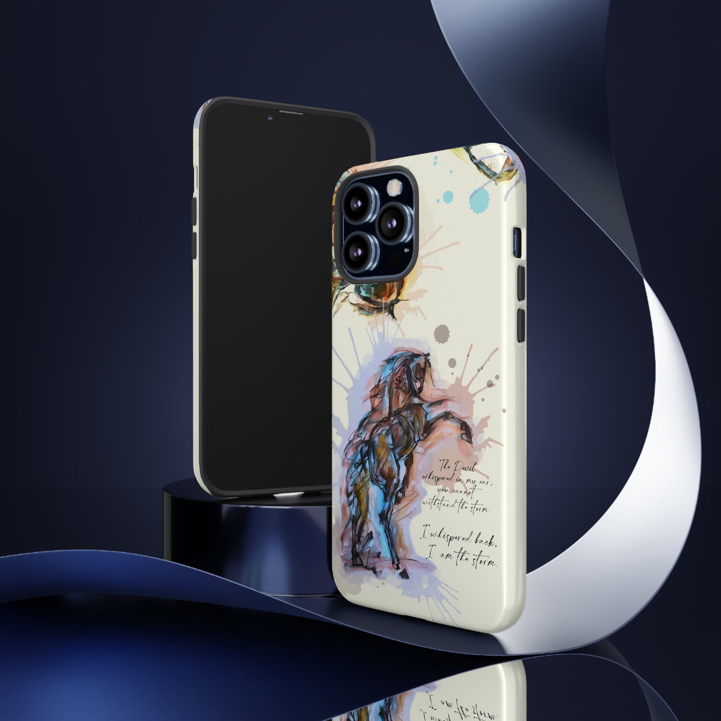 Inspirational Watercolor Horse Horse Lover Gift Study Tough Case Phone Case.