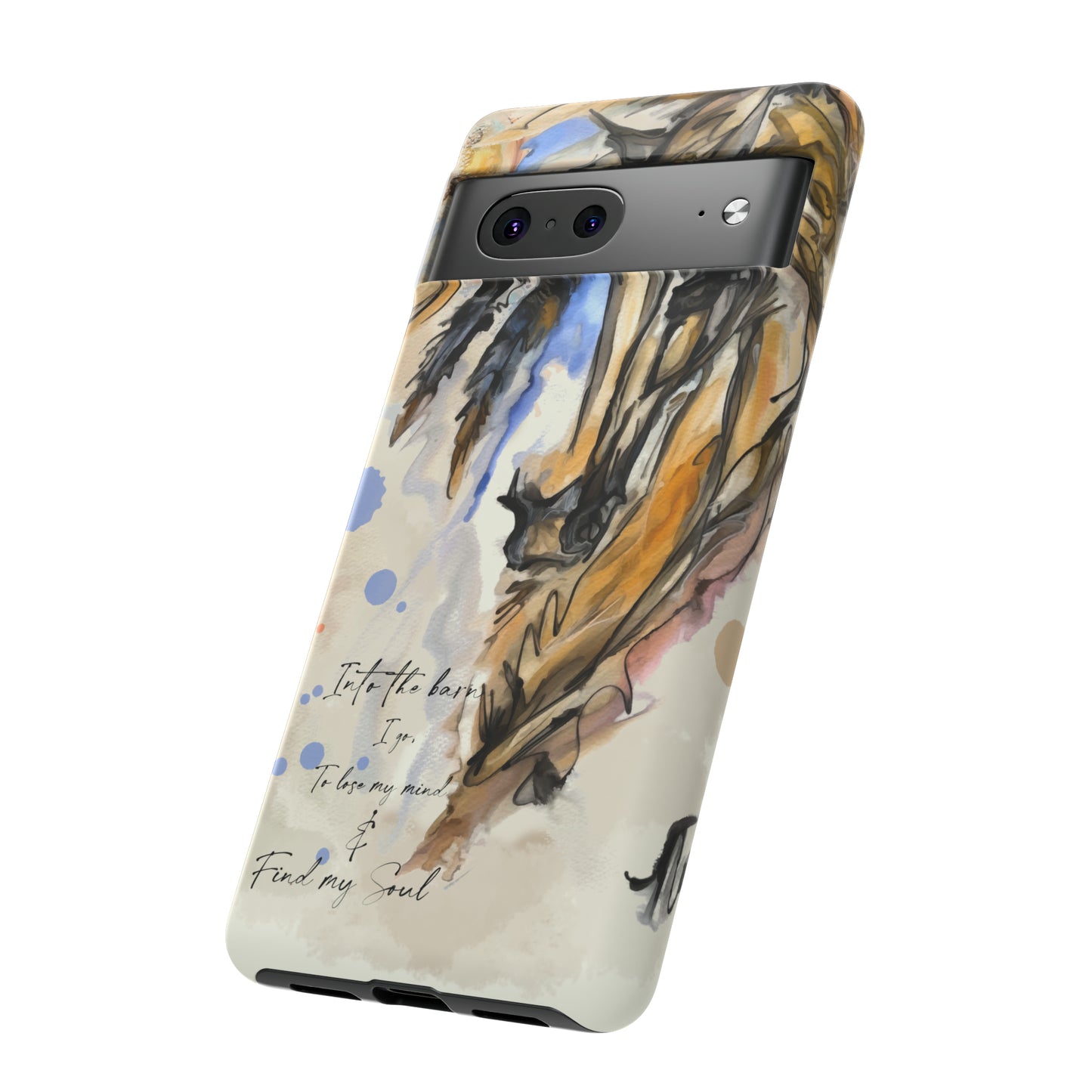 Inspirational Watercolor Horse Horse Lover Gift Study Tough Case Phone Case.