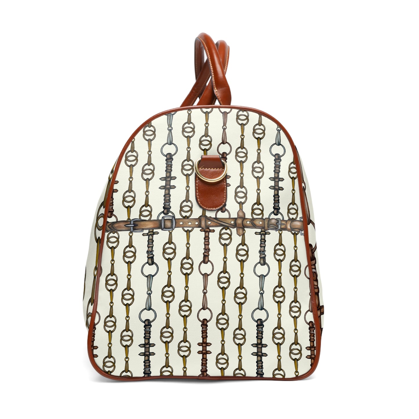 Snaffle Bit and Reins Design Waterproof Travel Bag