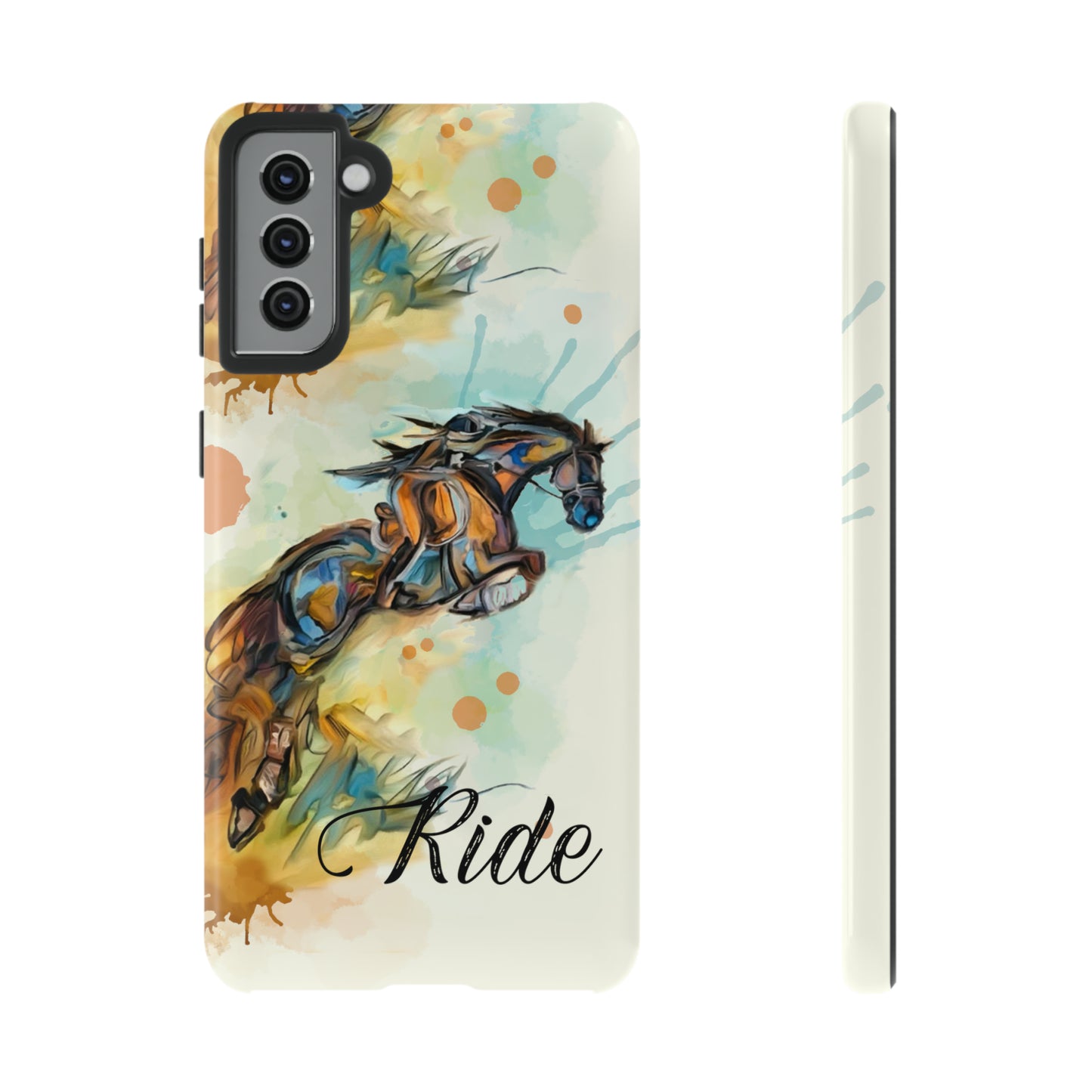 Water color Hunter Jumper Horse arena Study Tough Case Phone Case.