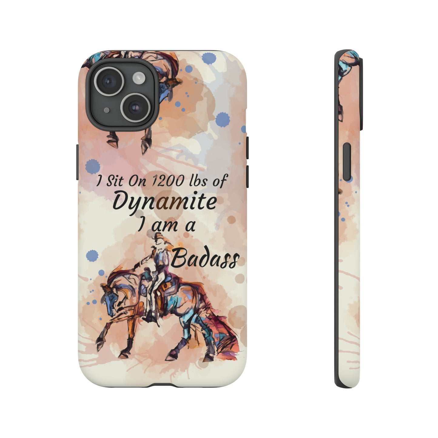 Swearing Western Watercolor Horse Horse Lover Gift Study Tough Case Phone Case.