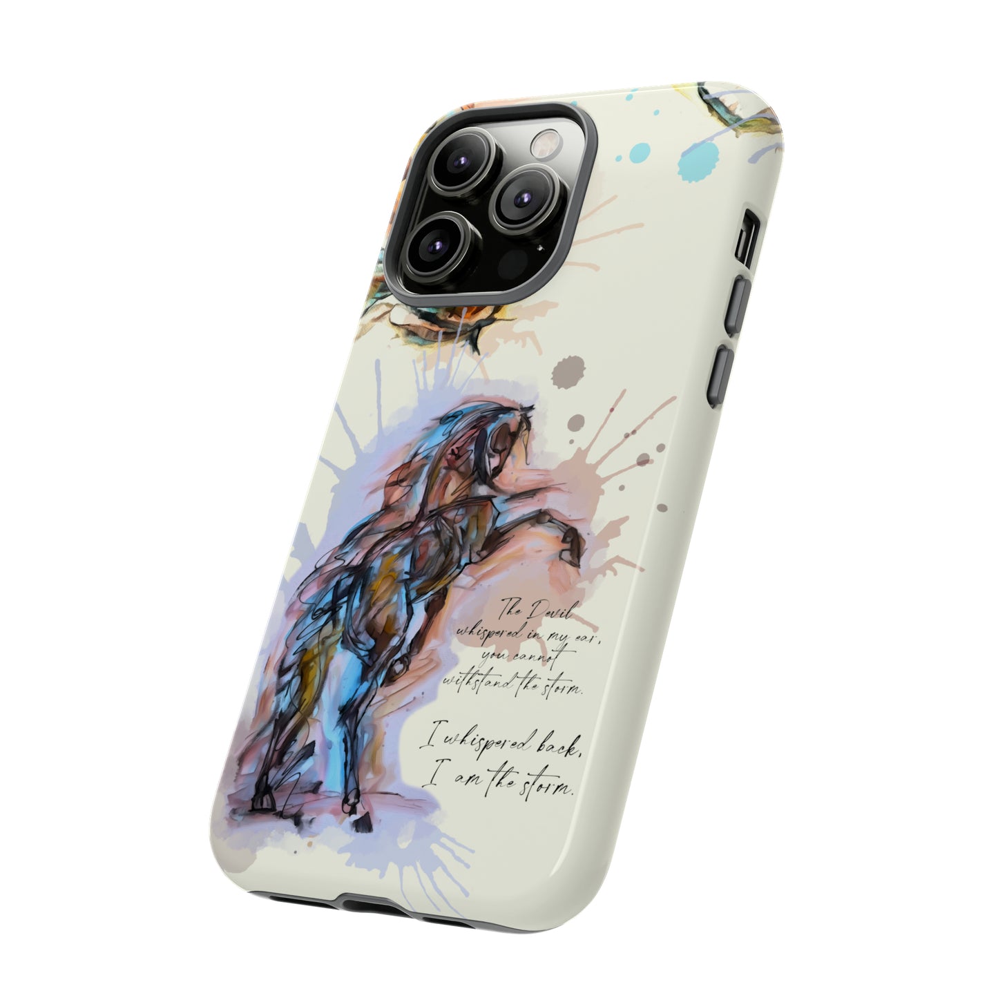 Inspirational Watercolor Horse Horse Lover Gift Study Tough Case Phone Case.