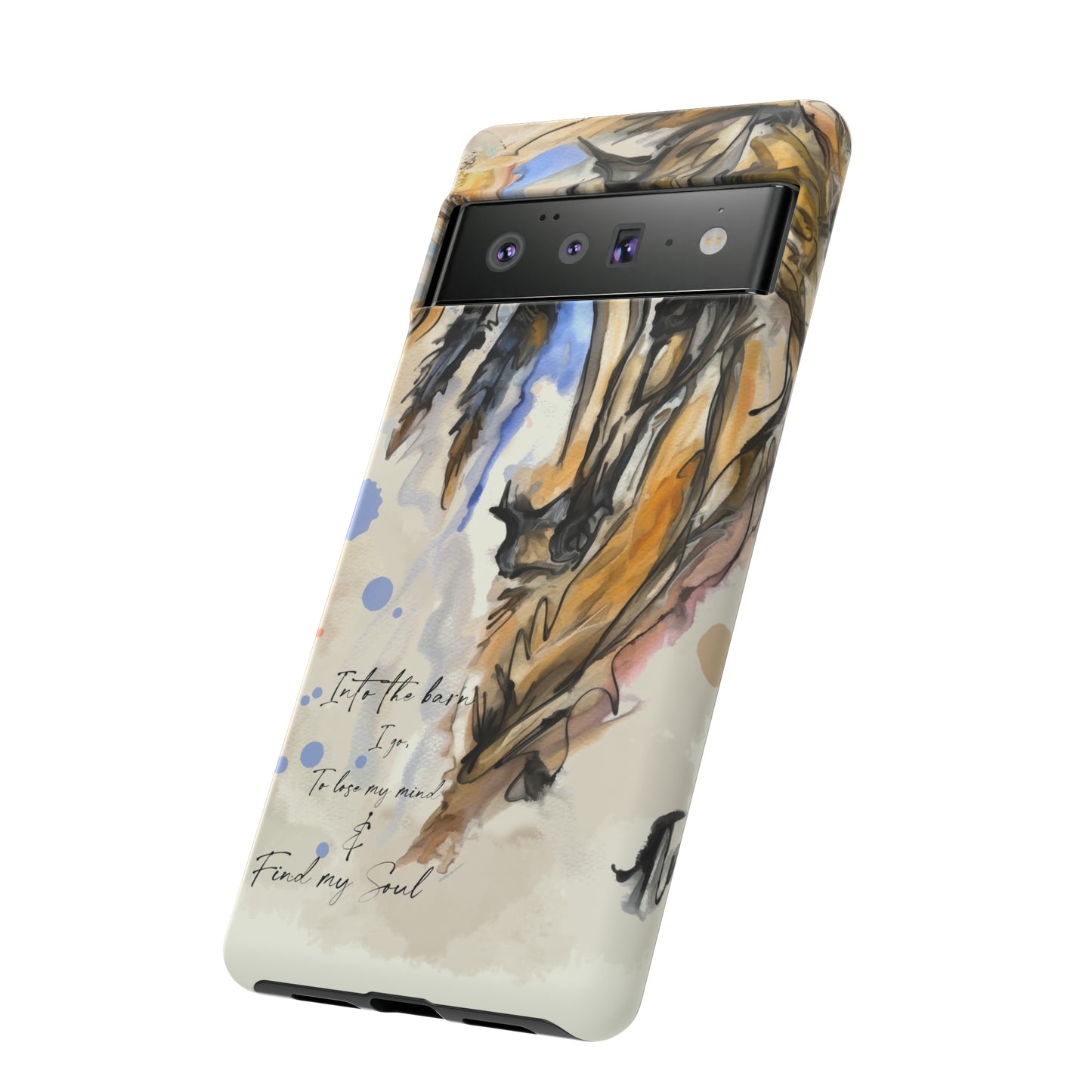 Inspirational Watercolor Horse Horse Lover Gift Study Tough Case Phone Case.