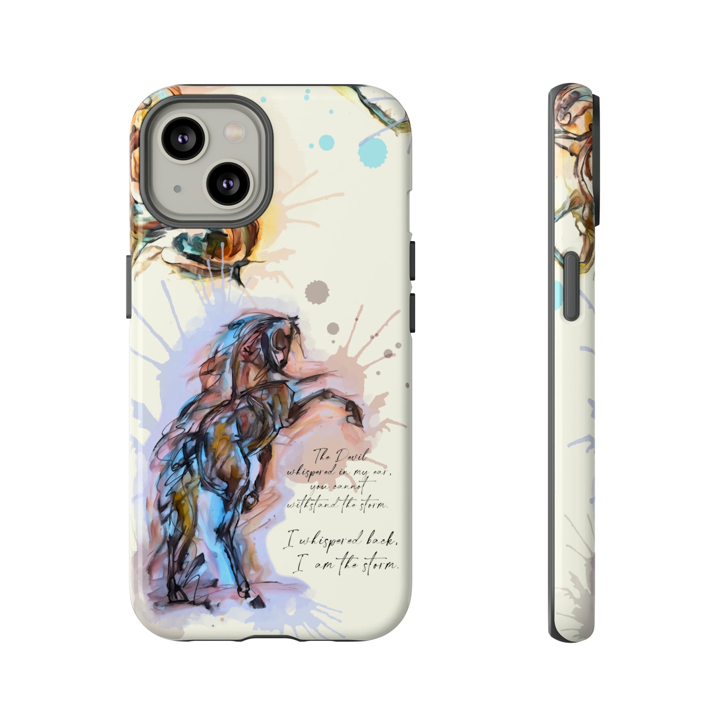 Inspirational Watercolor Horse Horse Lover Gift Study Tough Case Phone Case.