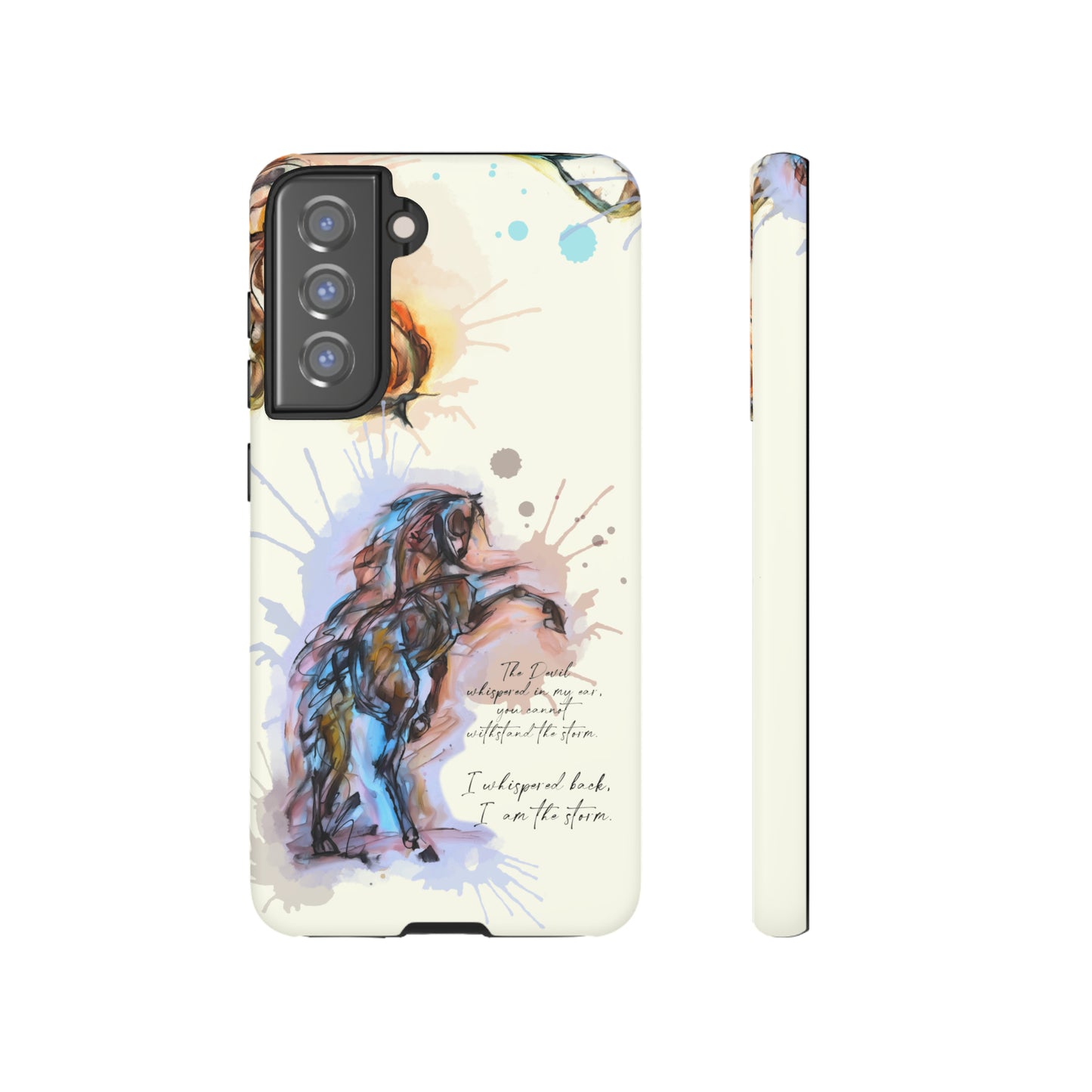 Inspirational Watercolor Horse Horse Lover Gift Study Tough Case Phone Case.
