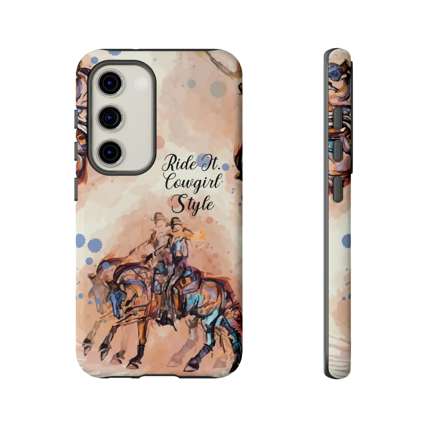 Raunchy Western Horse Watercolor Horse Horse Lover Gift Study Tough Case Phone Case.