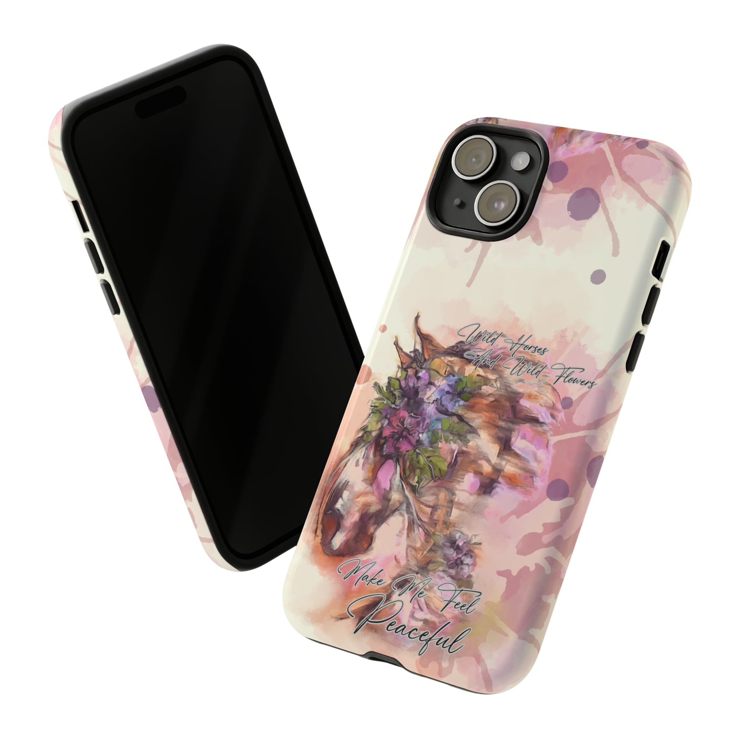 Romantic Equestrian Watercolor Horse Horse Lover Gift Study Tough Case Phone Case.