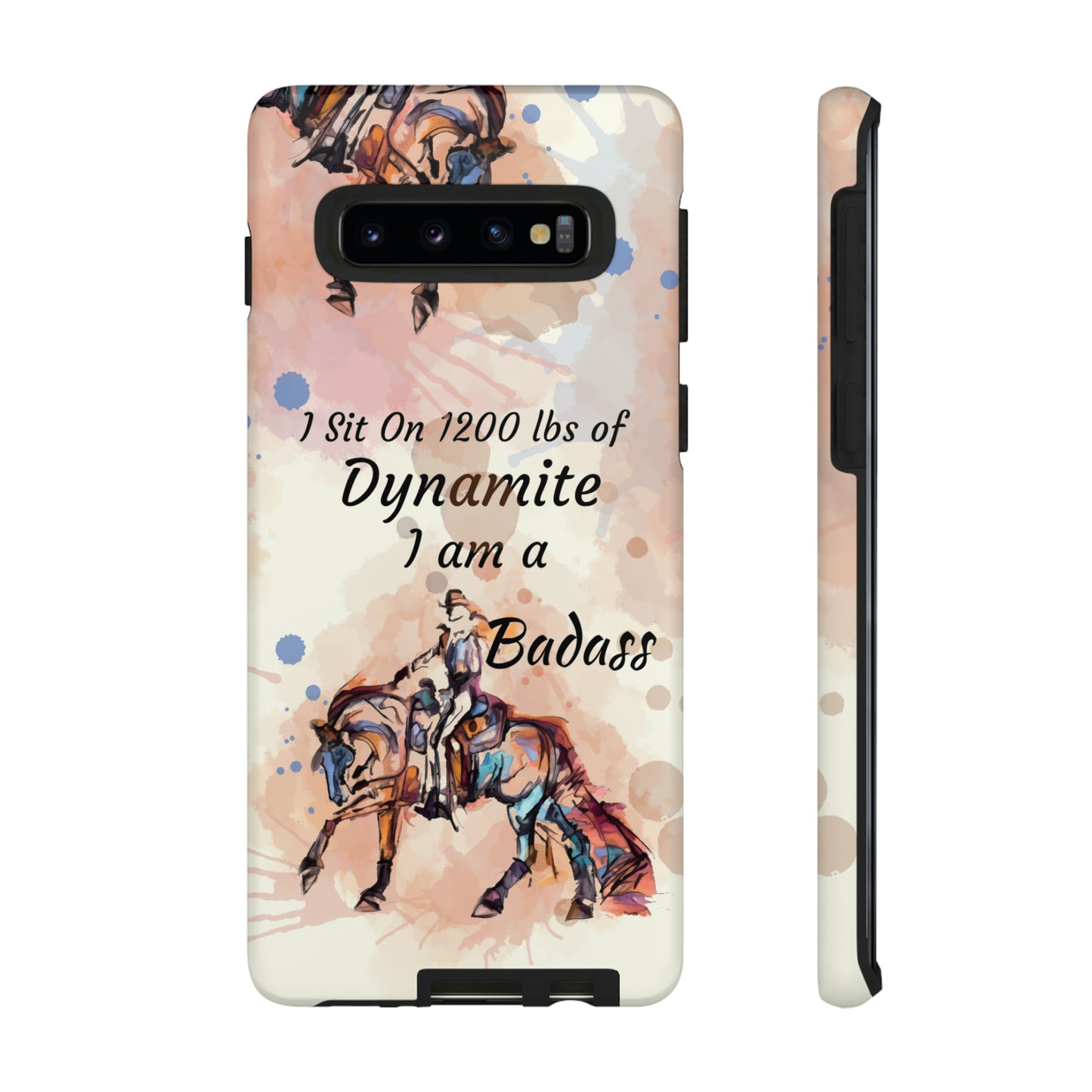 Swearing Western Watercolor Horse Horse Lover Gift Study Tough Case Phone Case.