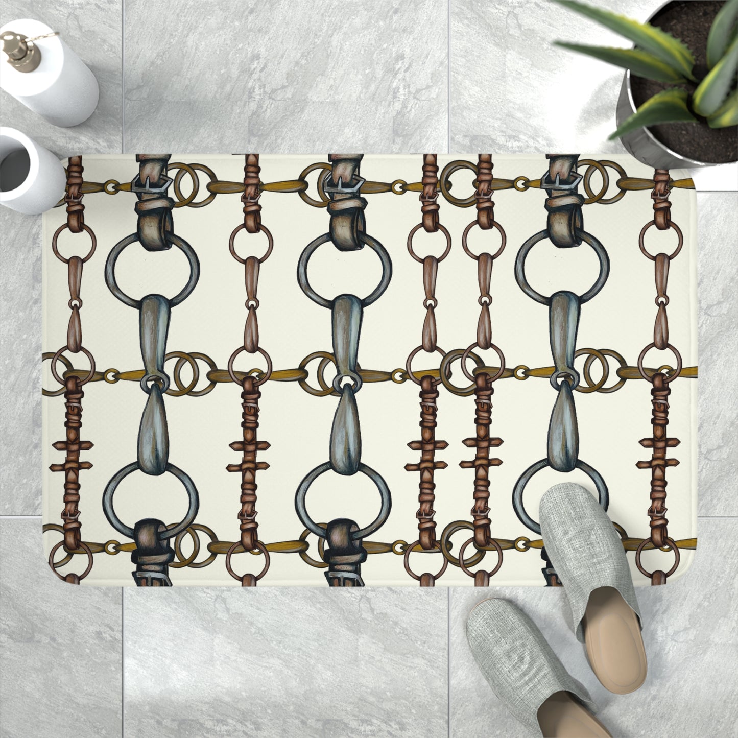 Snaffle Bit Memory Foam Bath Mat