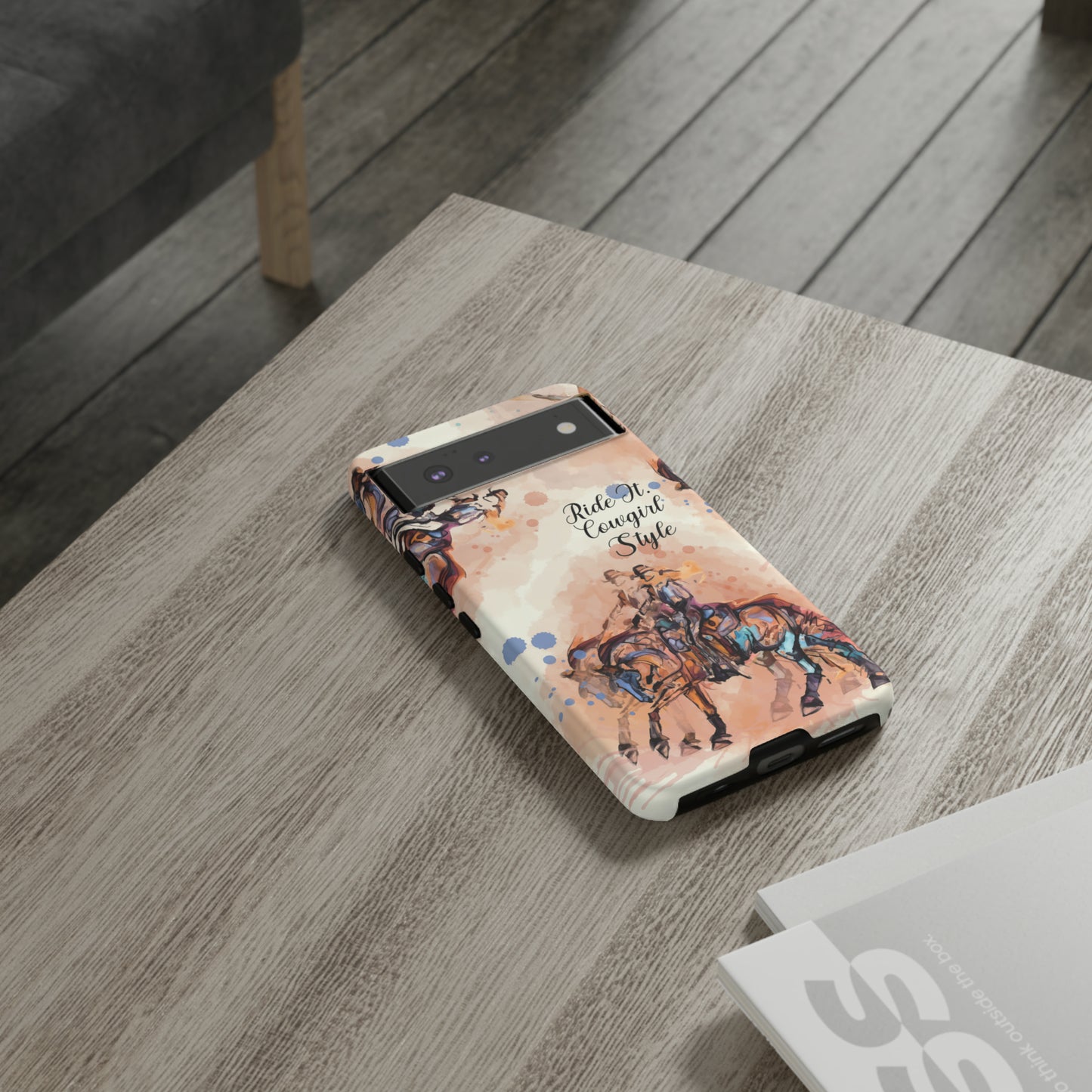 Raunchy Western Horse Watercolor Horse Horse Lover Gift Study Tough Case Phone Case.