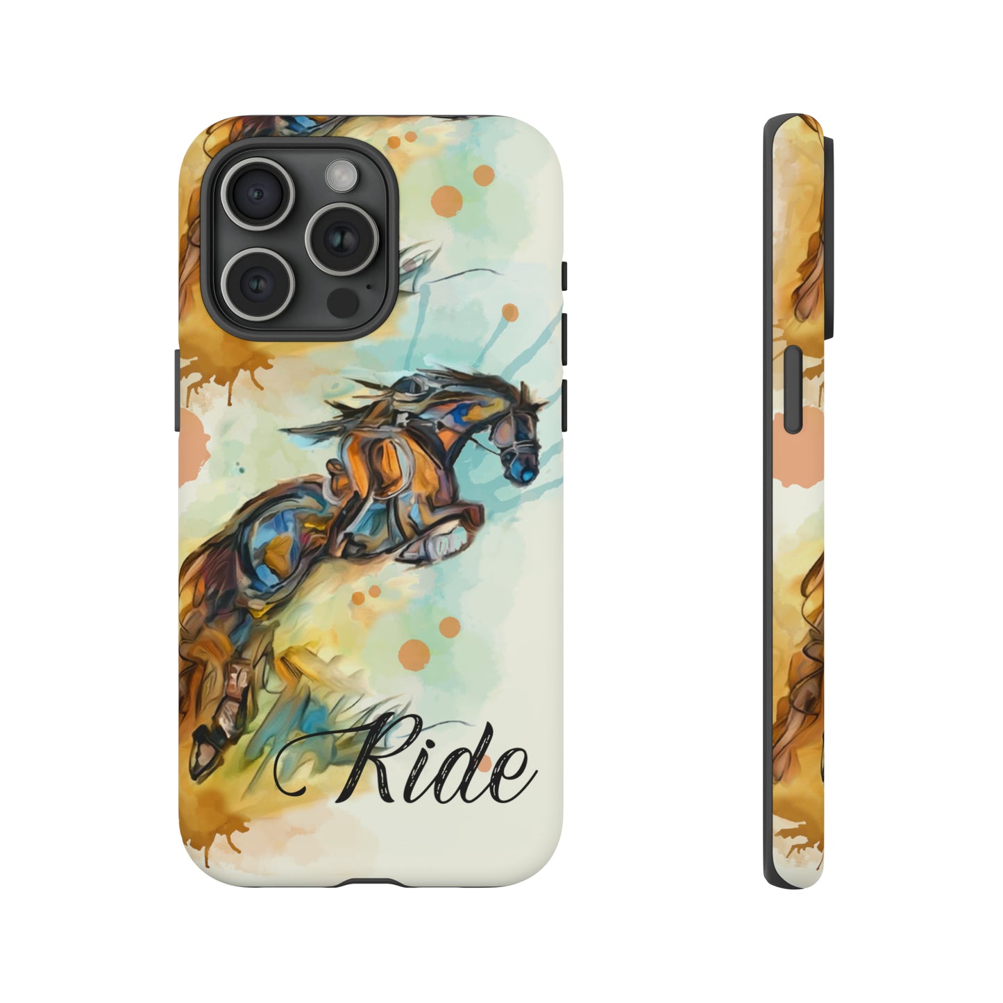 Water color Hunter Jumper Horse arena Study Tough Case Phone Case.