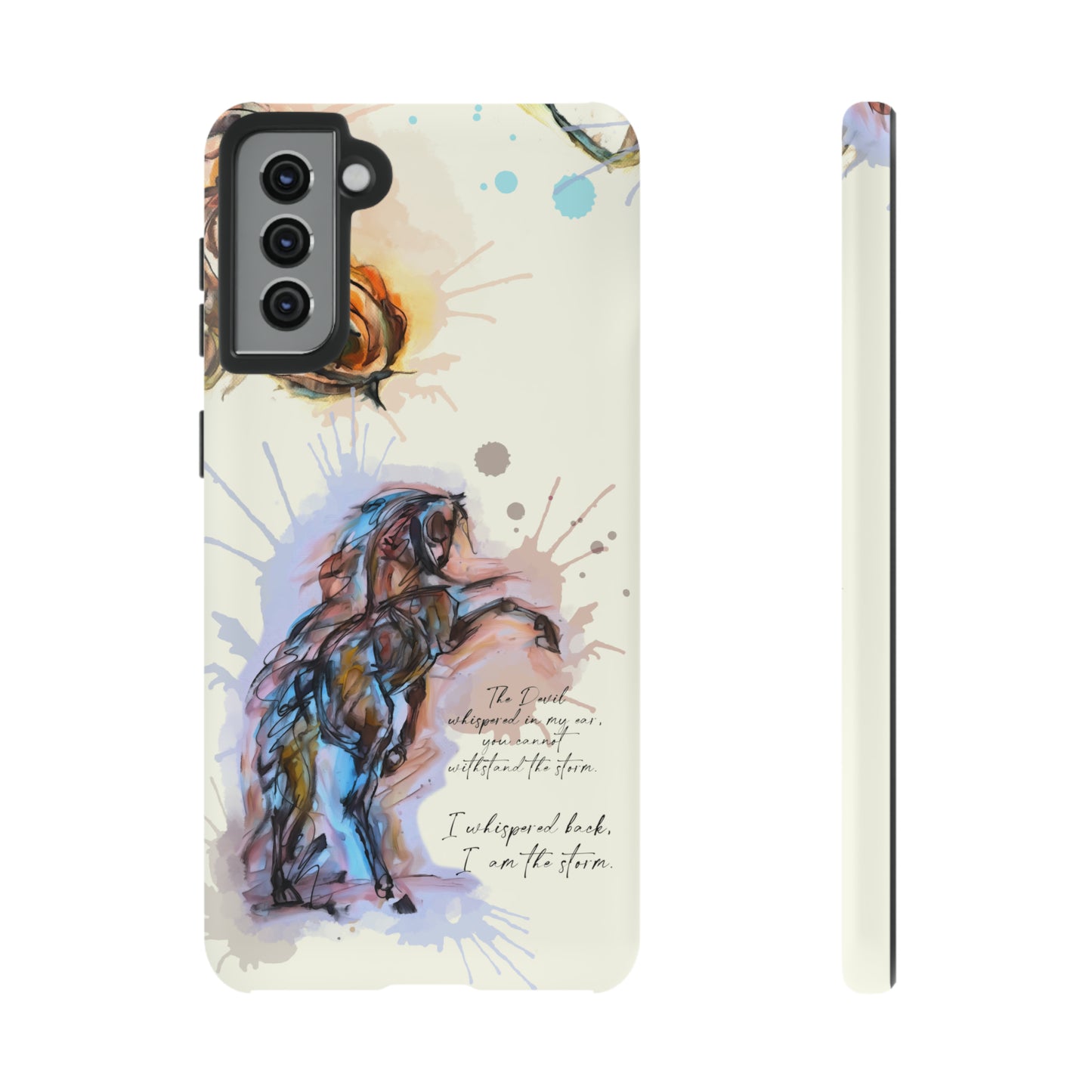 Inspirational Watercolor Horse Horse Lover Gift Study Tough Case Phone Case.