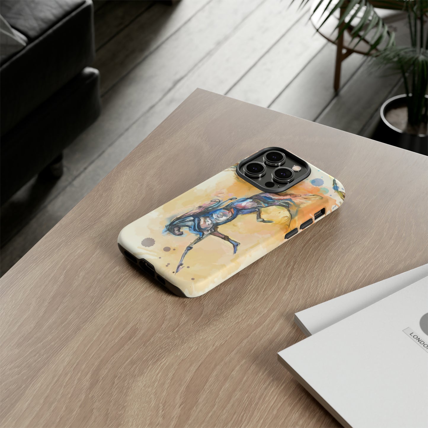 Watercolor Horse Horse Lover Gift Study Tough Case Phone Case.