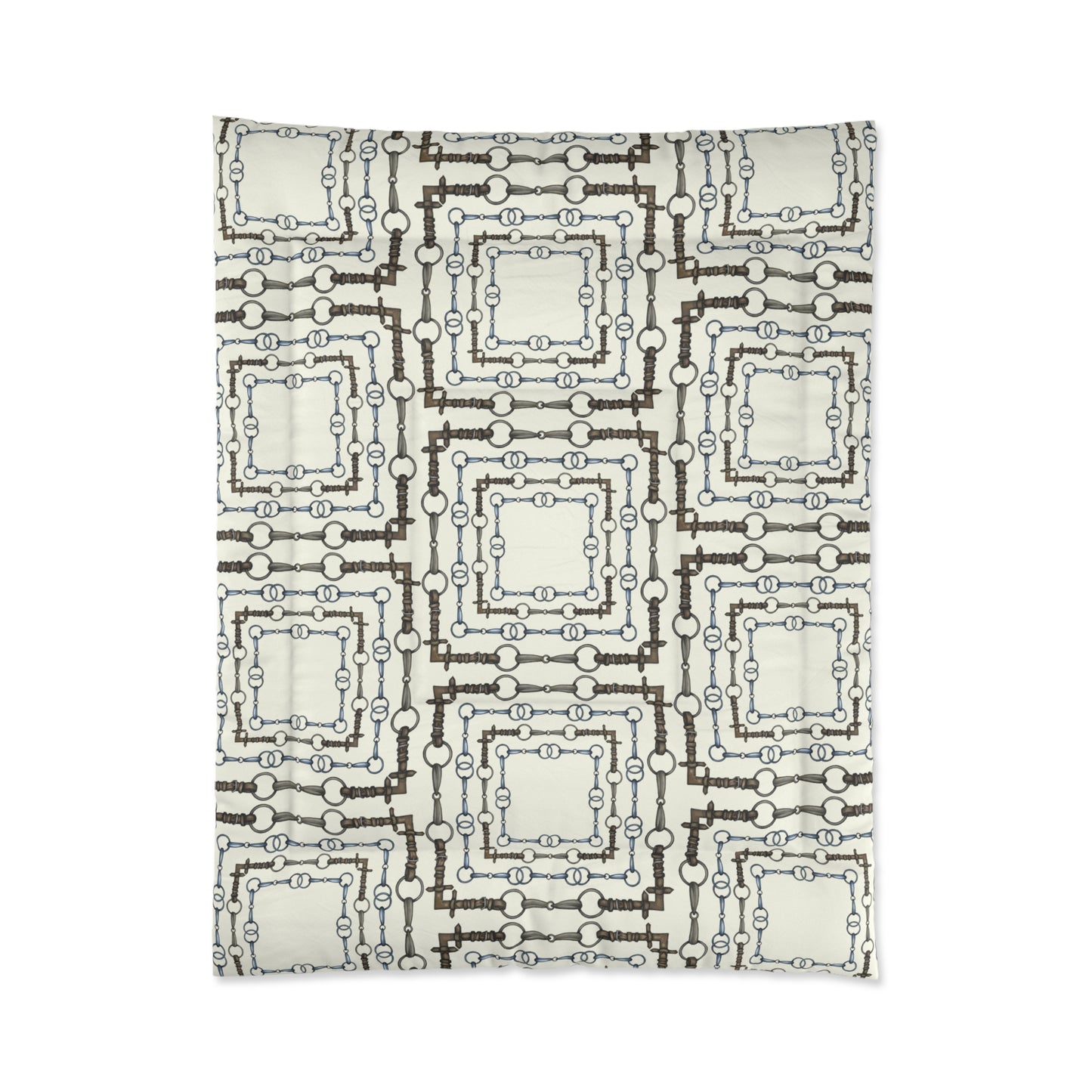 Equestrian Snaffle Bit Comforter - Custom Colors Available
