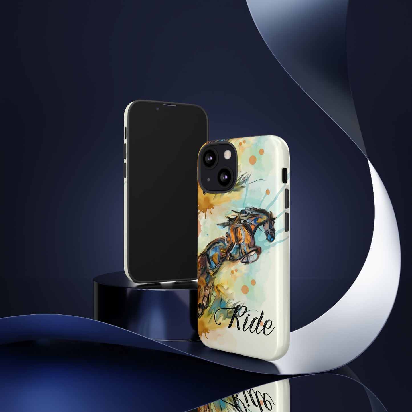 Water color Hunter Jumper Horse arena Study Tough Case Phone Case.