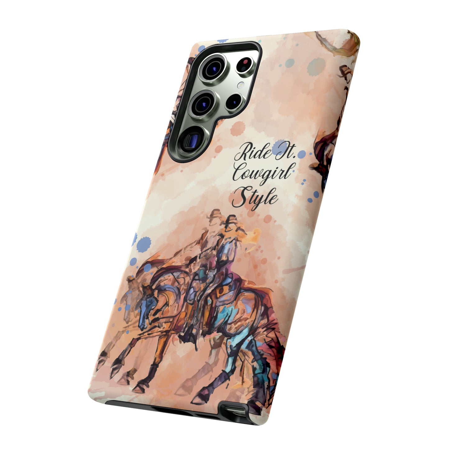 Raunchy Western Horse Watercolor Horse Horse Lover Gift Study Tough Case Phone Case.