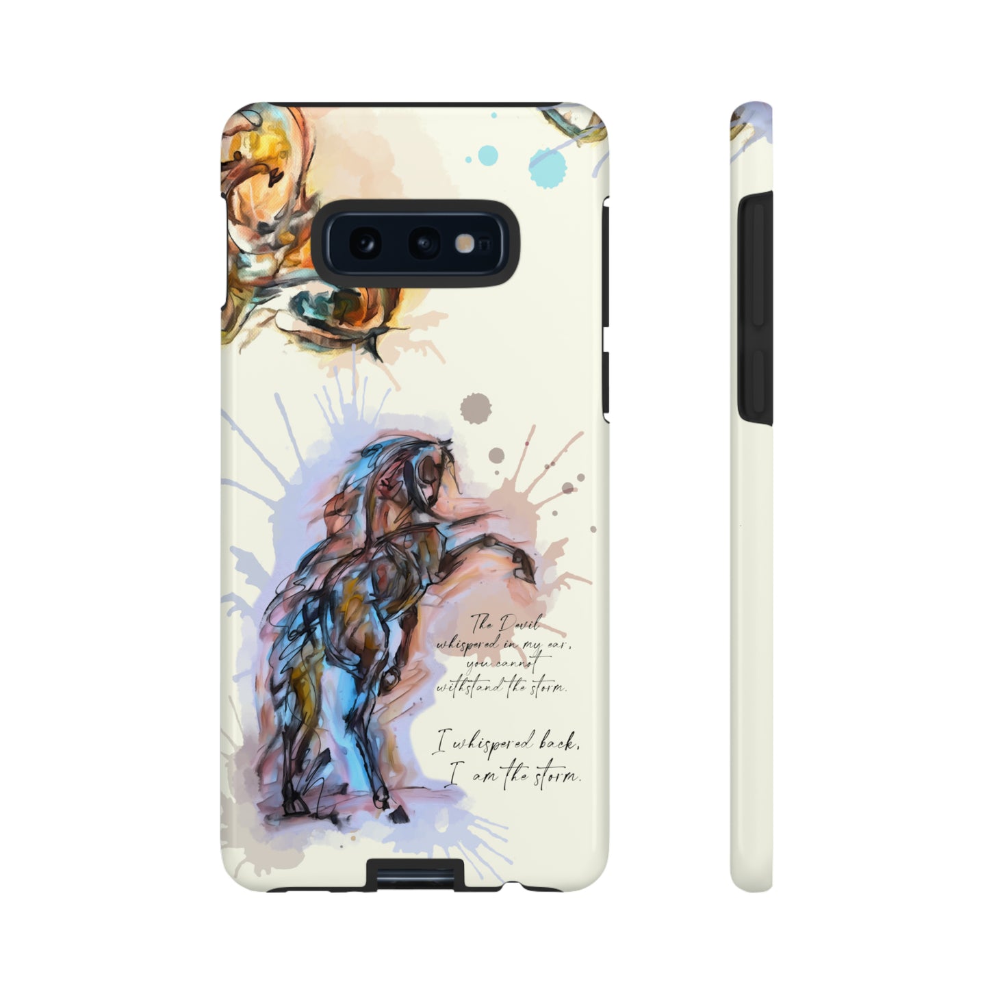 Inspirational Watercolor Horse Horse Lover Gift Study Tough Case Phone Case.