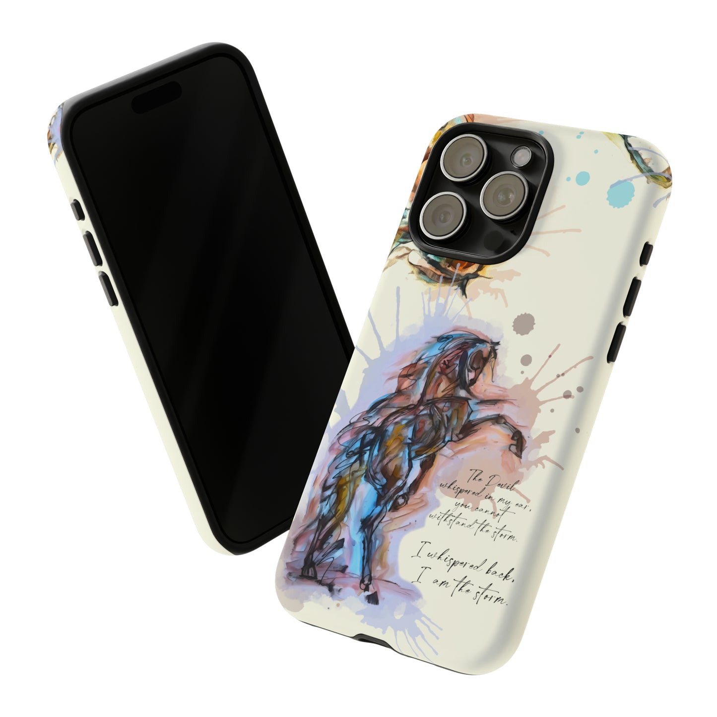 Inspirational Watercolor Horse Horse Lover Gift Study Tough Case Phone Case.