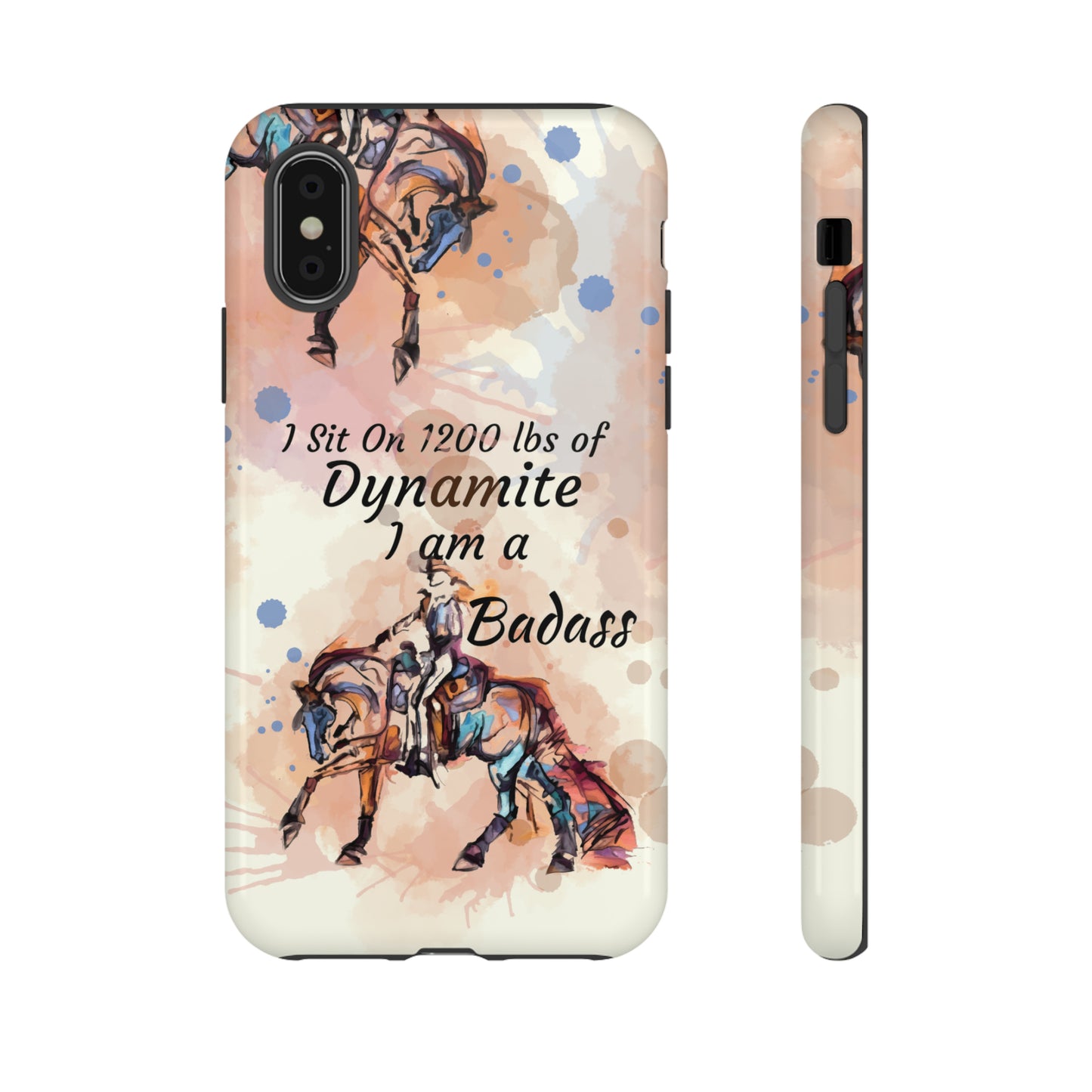 Swearing Western Watercolor Horse Horse Lover Gift Study Tough Case Phone Case.