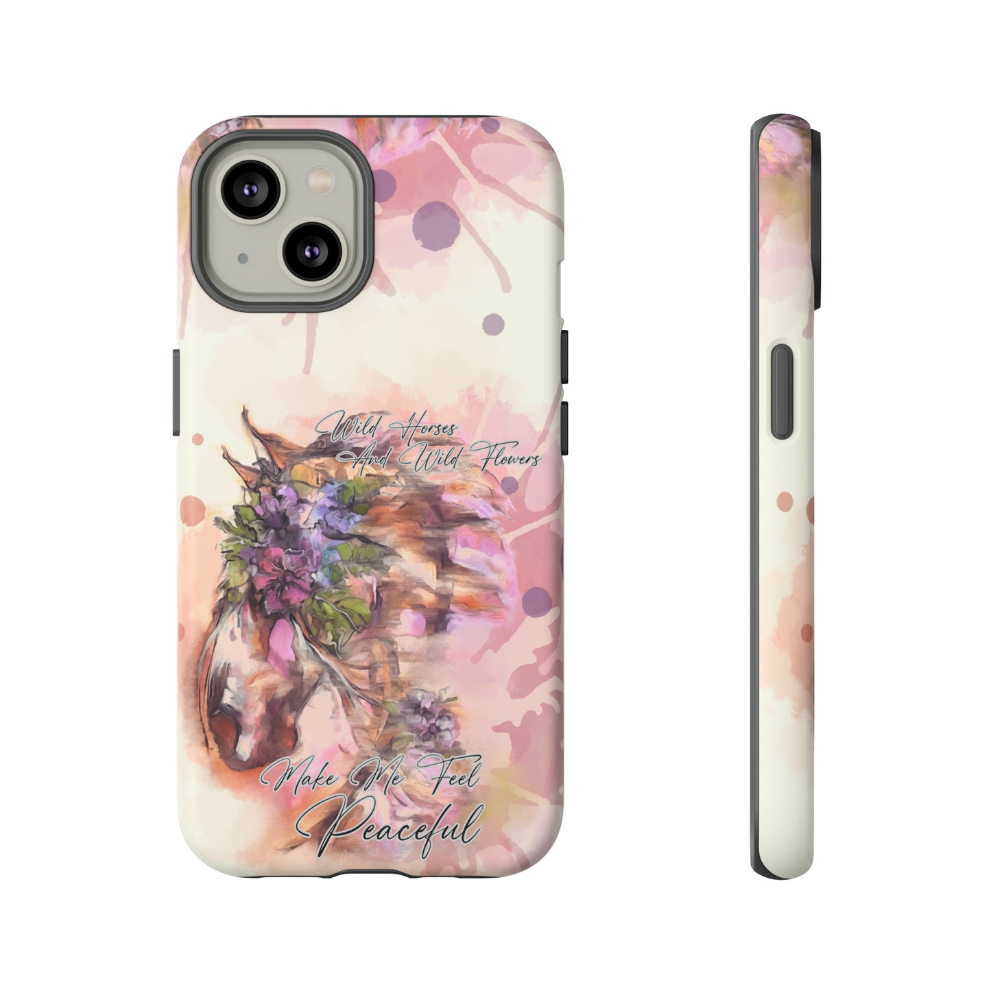 Romantic Equestrian Watercolor Horse Horse Lover Gift Study Tough Case Phone Case.