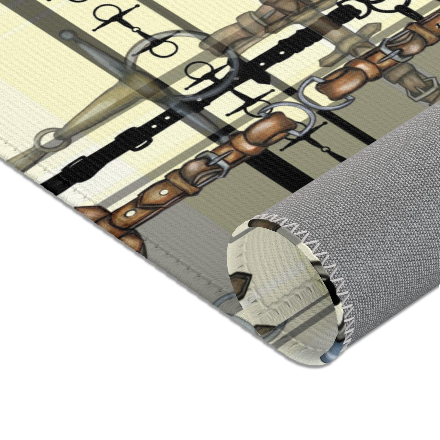 Copy of Bits and Reins Hunter Jumper Dressage Area Rug - Show Stall Mat - Tack Room Rug - Horse Lovers Gift - Practice your Test Dressage Rug