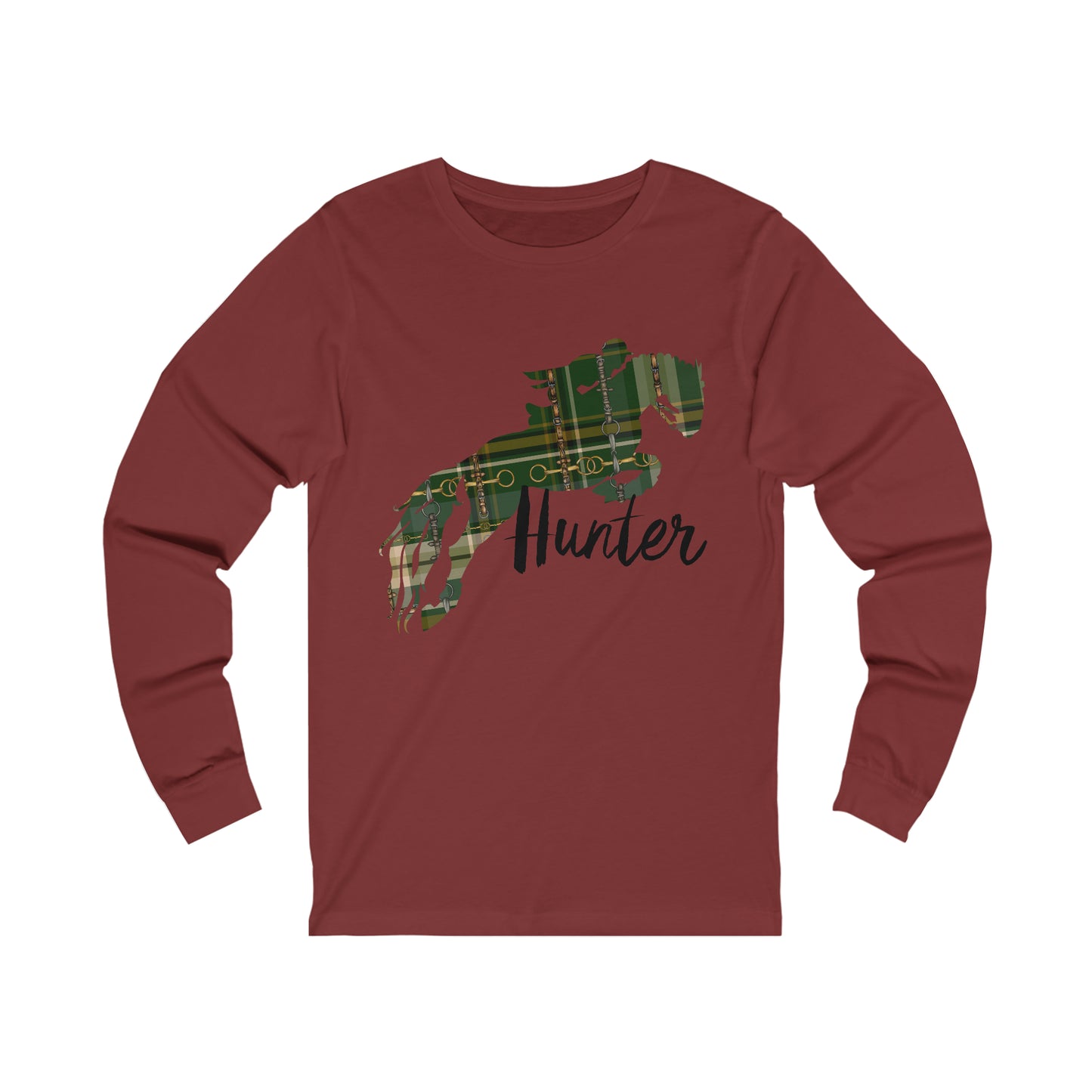 Hunter Jumping Horse BellA CANVAS Unisex Jersey Long Sleeve Tee