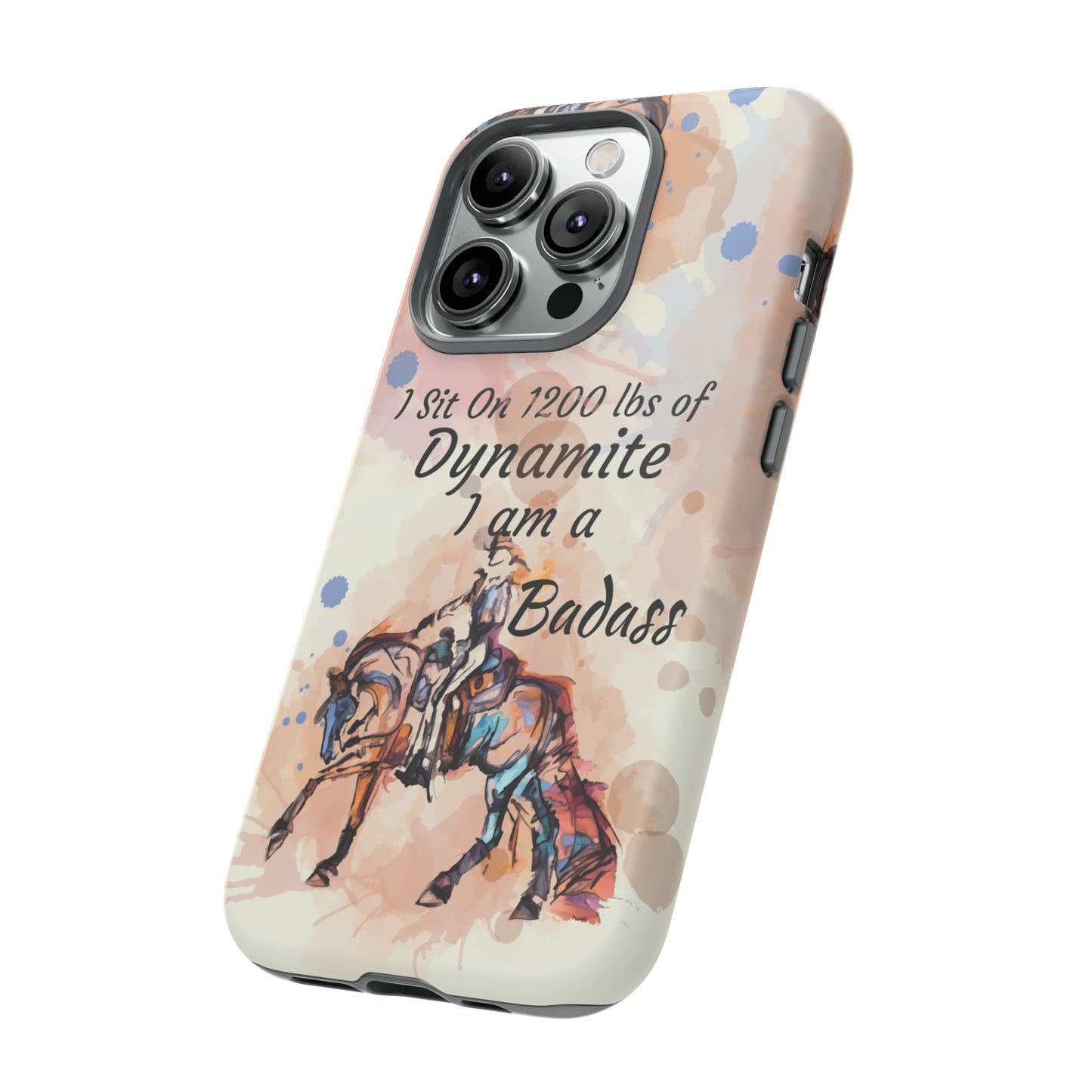 Swearing Western Watercolor Horse Horse Lover Gift Study Tough Case Phone Case.