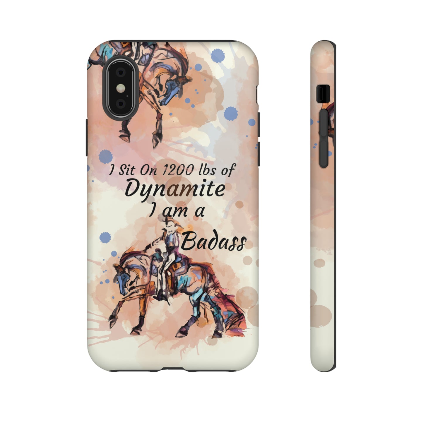 Swearing Western Watercolor Horse Horse Lover Gift Study Tough Case Phone Case.