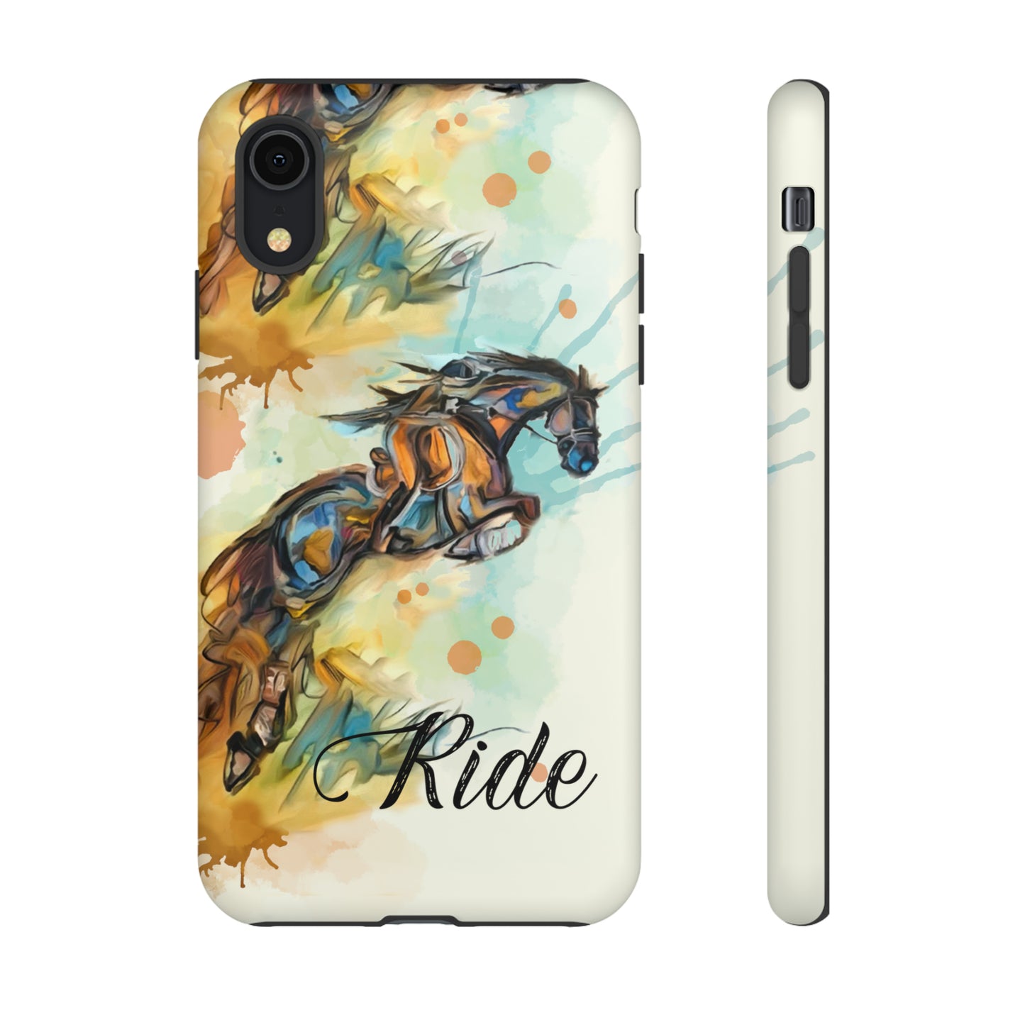 Water color Hunter Jumper Horse arena Study Tough Case Phone Case.