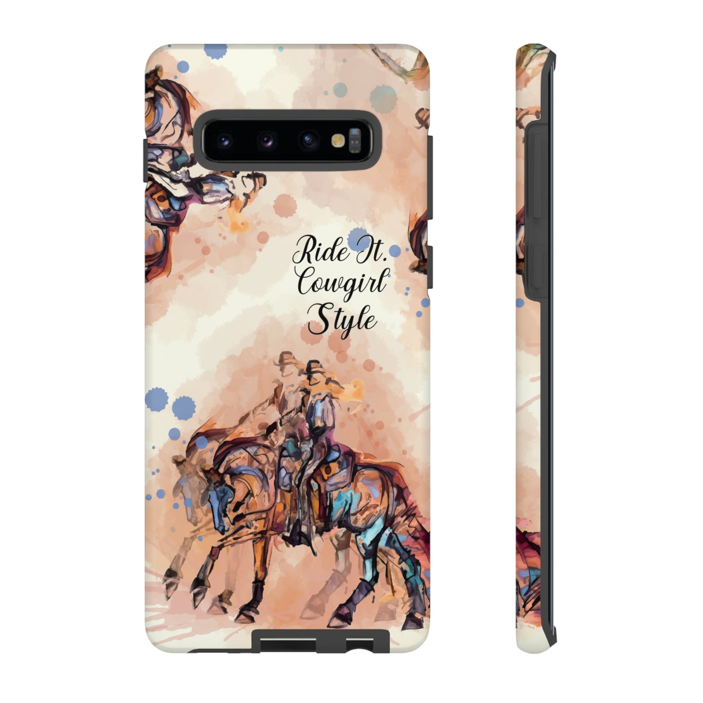 Raunchy Western Horse Watercolor Horse Horse Lover Gift Study Tough Case Phone Case.